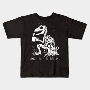 Funny Skeleton Dinosaur Costume Goth Men Women Halloween Kids T-Shirt